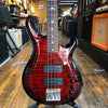 Paul Reed Smith Grainger 4-String Bass Guitar Fire Red Burst w/10-Top, Rosewood Fingerboard, Hard Case