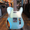 Fender Custom Shop LTD '60 Tele Custom Heavy Relic Aged Daphne Blue over 3-Color Sunburst
