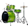 Tama Stagestar 5-piece Complete Drum Set Lime Green Sparkle