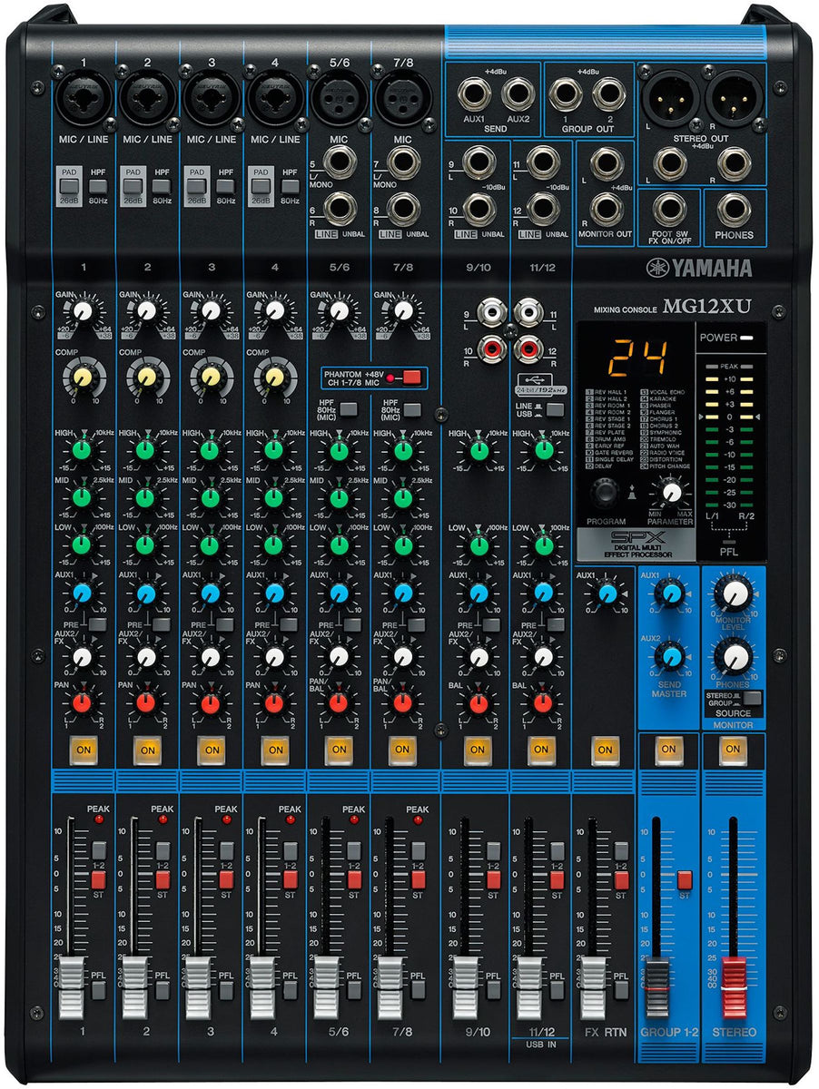 Yamaha MG12XU 12-channel Mixer with USB and Effects – Music Makers