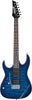Ibanez Gio GRX70QAL Left-handed Solid Body Guitar Transparent Blue Burst
