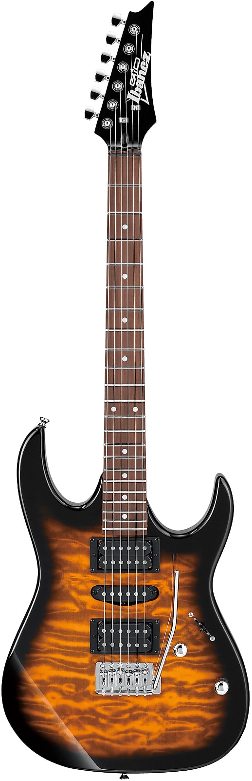 Ibanez Gio GRX70QA Solid Body Sunburst – Music Makers
