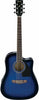 Ibanez PF15ECE Cutaway Dreadnought Acoustic-Electric Transparent Blue Sunburst