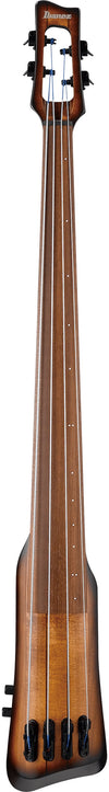 Ibanez UB804 4-string Upright Fretless Electric Bass Mahogany Oil Burst w/Stand, Padded Gig Bag