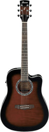 Ibanez PF28ECE Performance Series Dreadnought Acoustic-Electric Dark Violin Sunburst