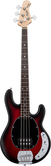 Sterling by Music Man StingRay Ray4 Bass Ruby Red Burst Satin