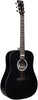 Martin DX Johnny Cash Signature Acoustic-Electric Dreadnought Jett Black w/Padded Gig Bag